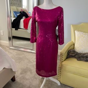 Beautiful sequin dress , available in Navy Blue
